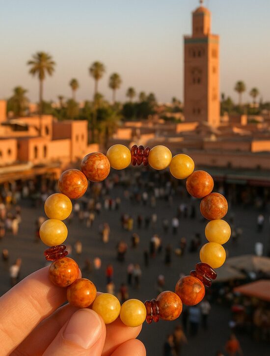 Dabīgo pērļu rokassprādze "Maroka"